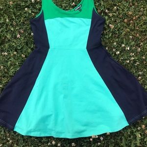 Express color block cotton dress